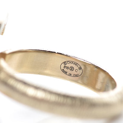Chanel Crystal CC Moon Ring 6 Gold 4 of 5