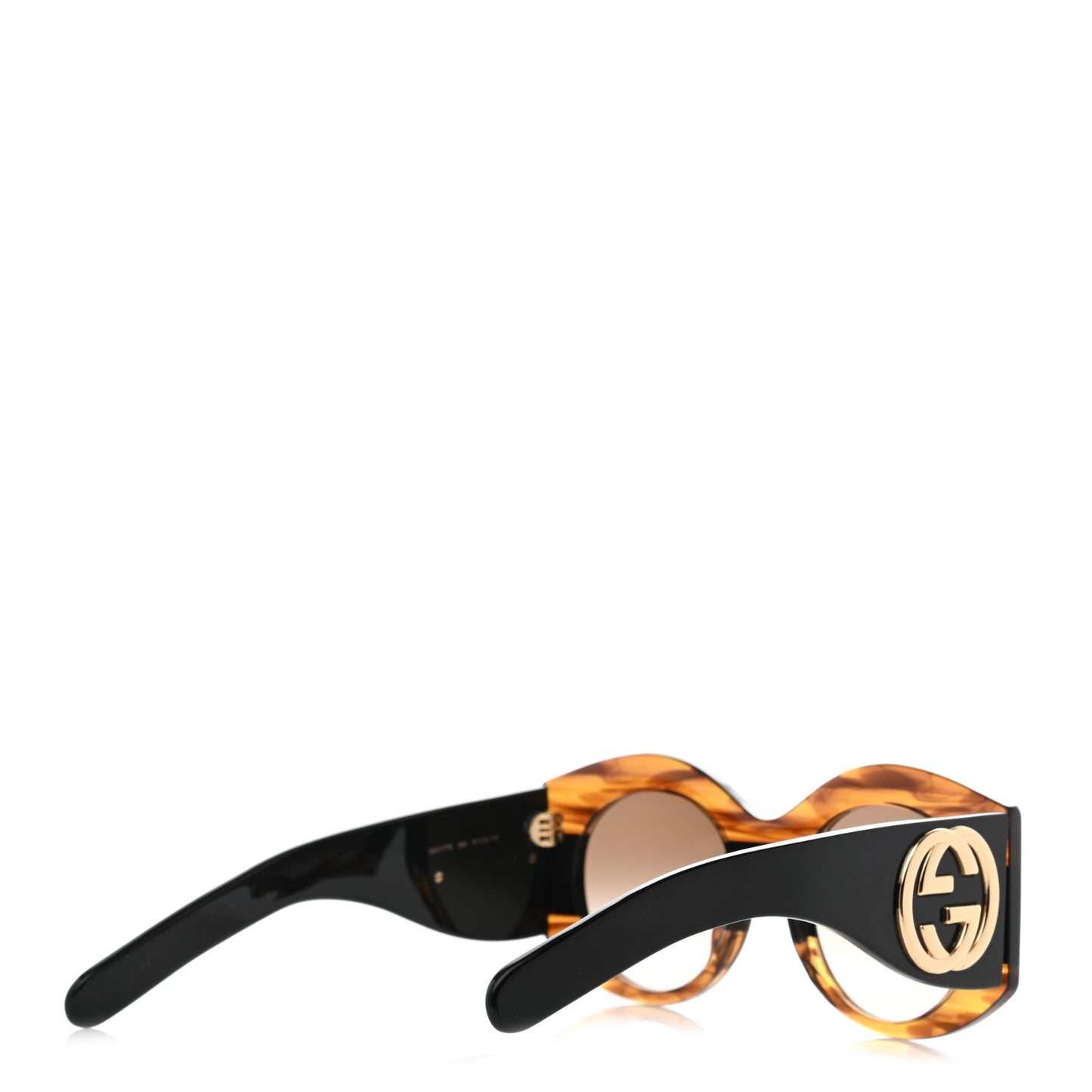 Acetate Round Frame Sunglasses GG0177S Brown