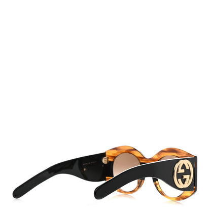 Gucci Acetate Round Frame Sunglasses GG0177S Brown 4 of 7