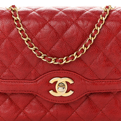 Chanel Caviar Quilted Mini Square Flap Red 7 of 9