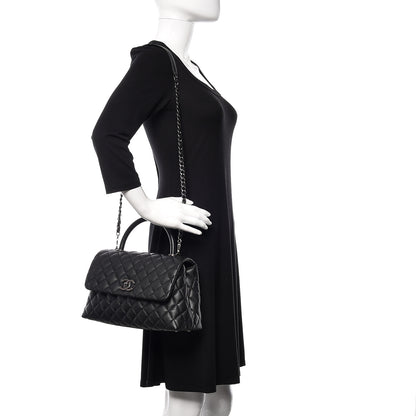 Chanel Caviar Quilted Small Coco Handle Flap Black 2 of 11