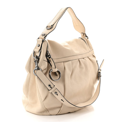 Gucci Pebbled Calfskin Medium Icon Bit Shoulder Bag Ivory 3 of 17