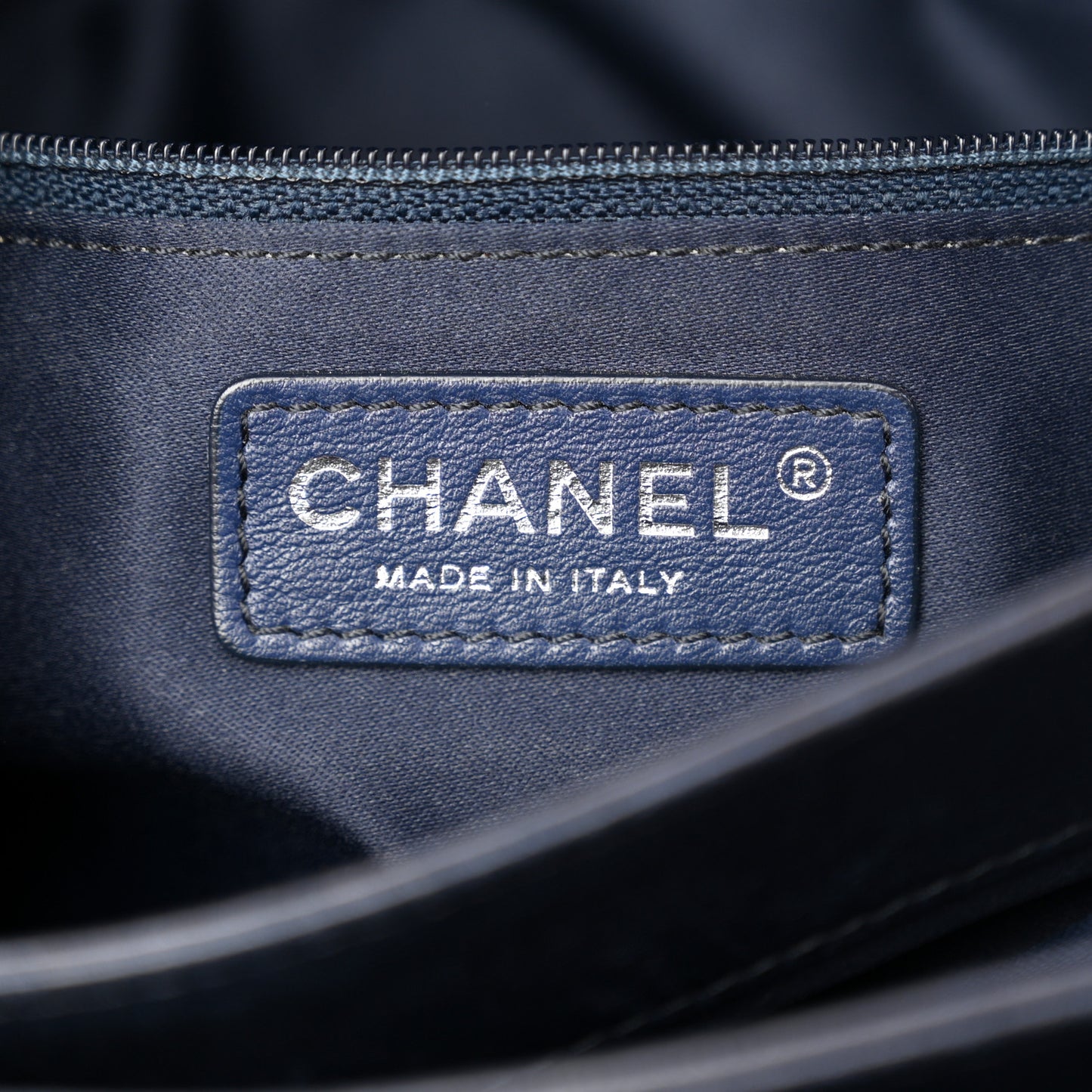 Lambskin Quilted Jumbo Chanel 3 Flap Navy