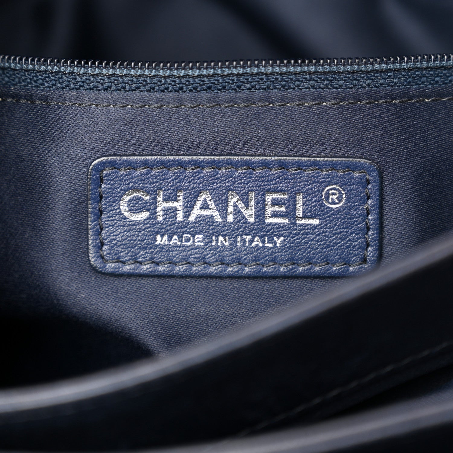Chanel Lambskin Quilted Jumbo Chanel 3 Flap Navy 6 of 11