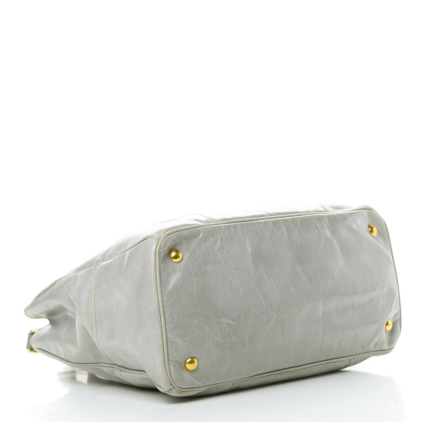 Vitello Shine Top Handle Satchel Nube