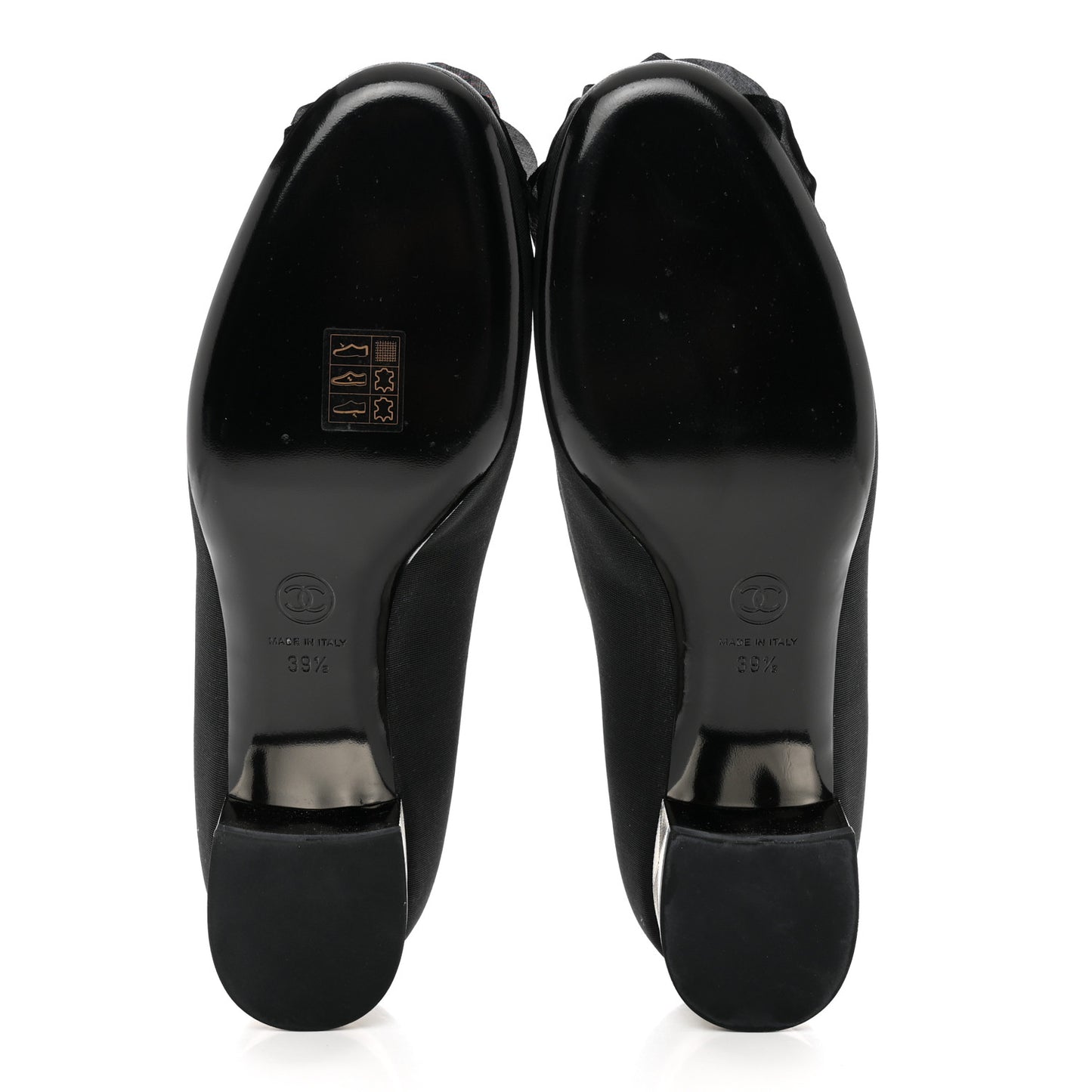 Grosgrain Camellia Pumps 39.5 Black