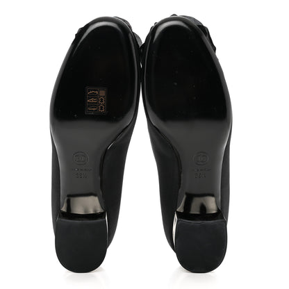 Chanel Grosgrain Camellia Pumps 39.5 Black 5 of 8