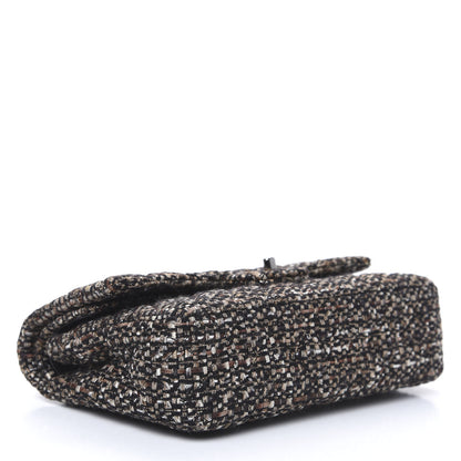 Chanel Tweed Quilted Medium Double Flap Brown 3 of 12