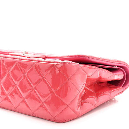 Chanel Patent Quilted Jumbo Double Flap Pink 10 of 14