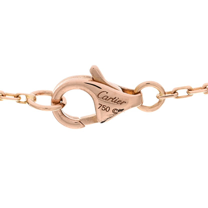 Cartier 18K Pink Gold Diamond Logo Paved Pendant Necklace 4 of 4