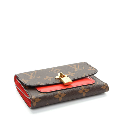 Louis Vuitton Monogram Flower Lock Compact Wallet Coquelicot 4 of 7