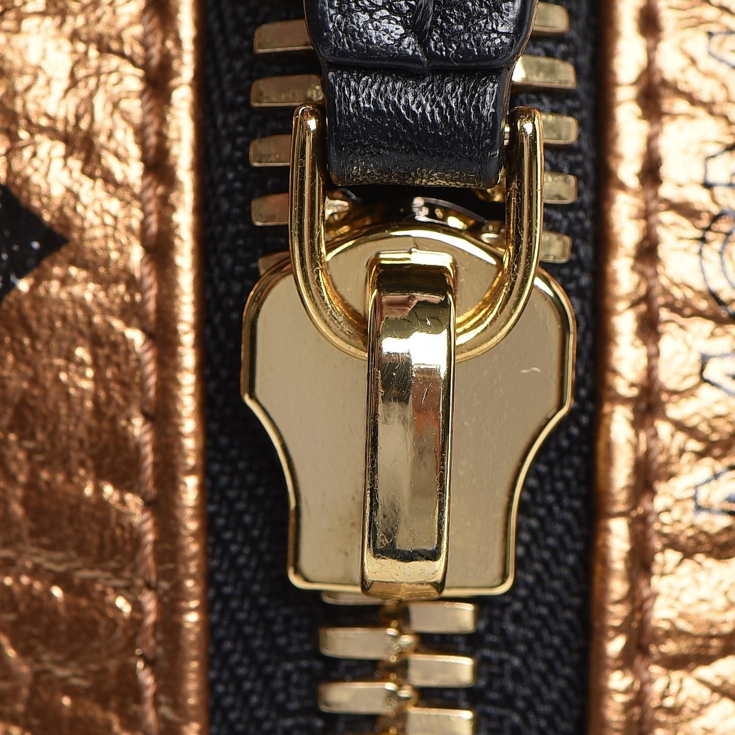 Metallic Visetos Small Stark Backpack Gold