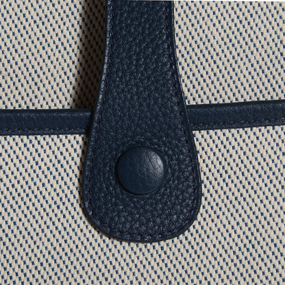 Hermes Toile Taurillon Clemence Evelyne III GM Bleu de Prusse 10 of 15