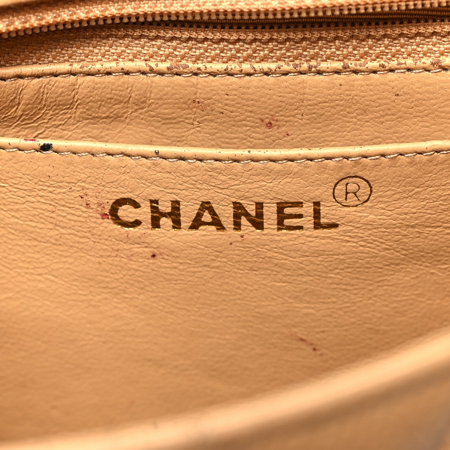 Chanel Caviar Quilted Flap Shoulder Bag Beige 6 of 12