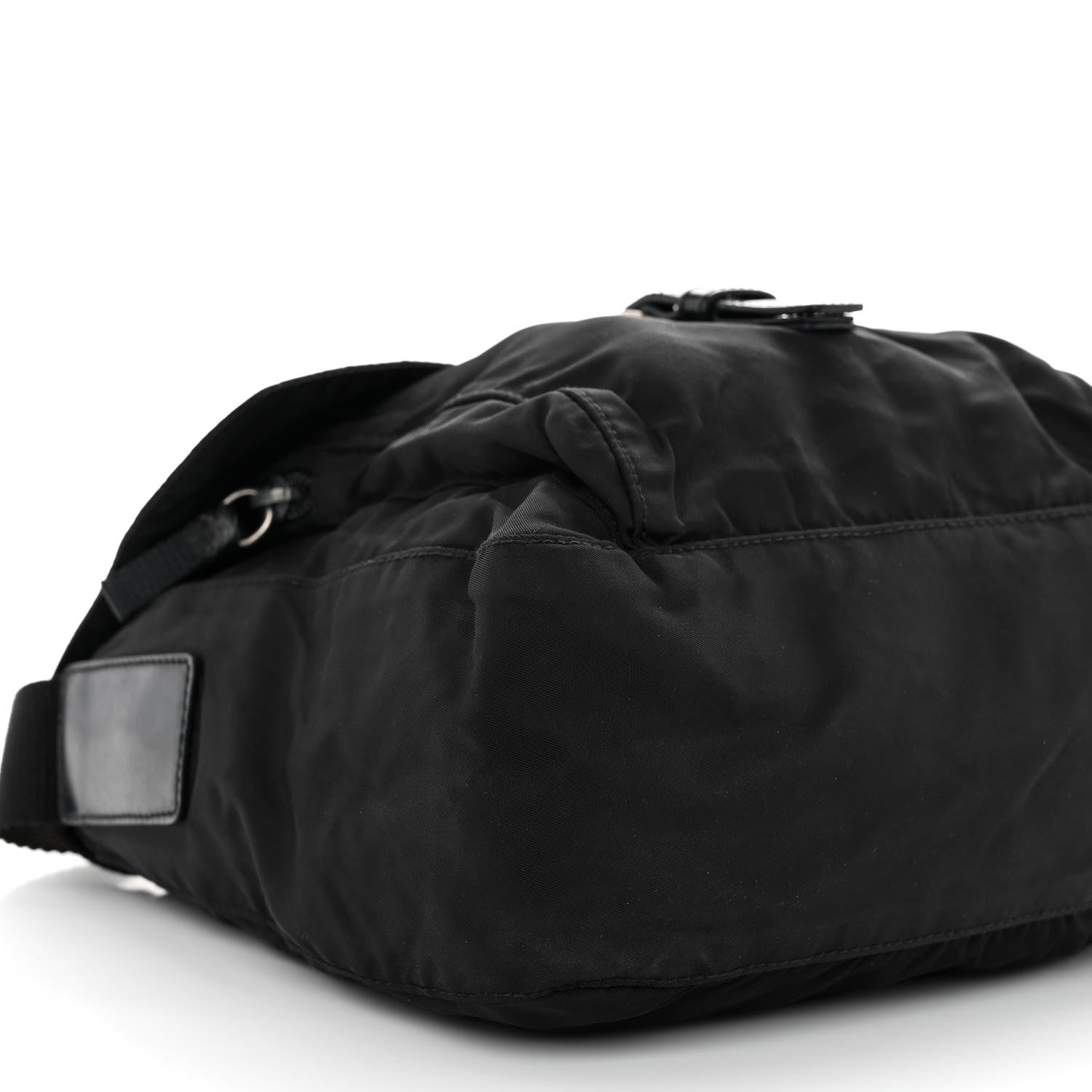 Prada Tessuto Nylon Saffiano Small Vela Messenger Black 9 of 12