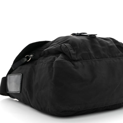 Prada Tessuto Nylon Saffiano Small Vela Messenger Black 9 of 12