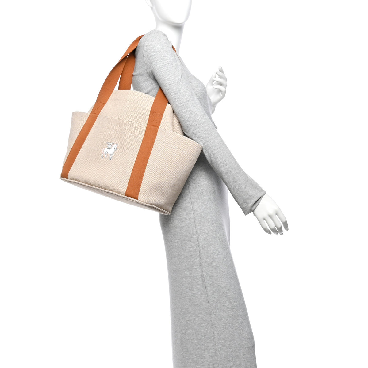 Hermes H Canvas Cabriole Nappy Bag Biscuit 2 of 12