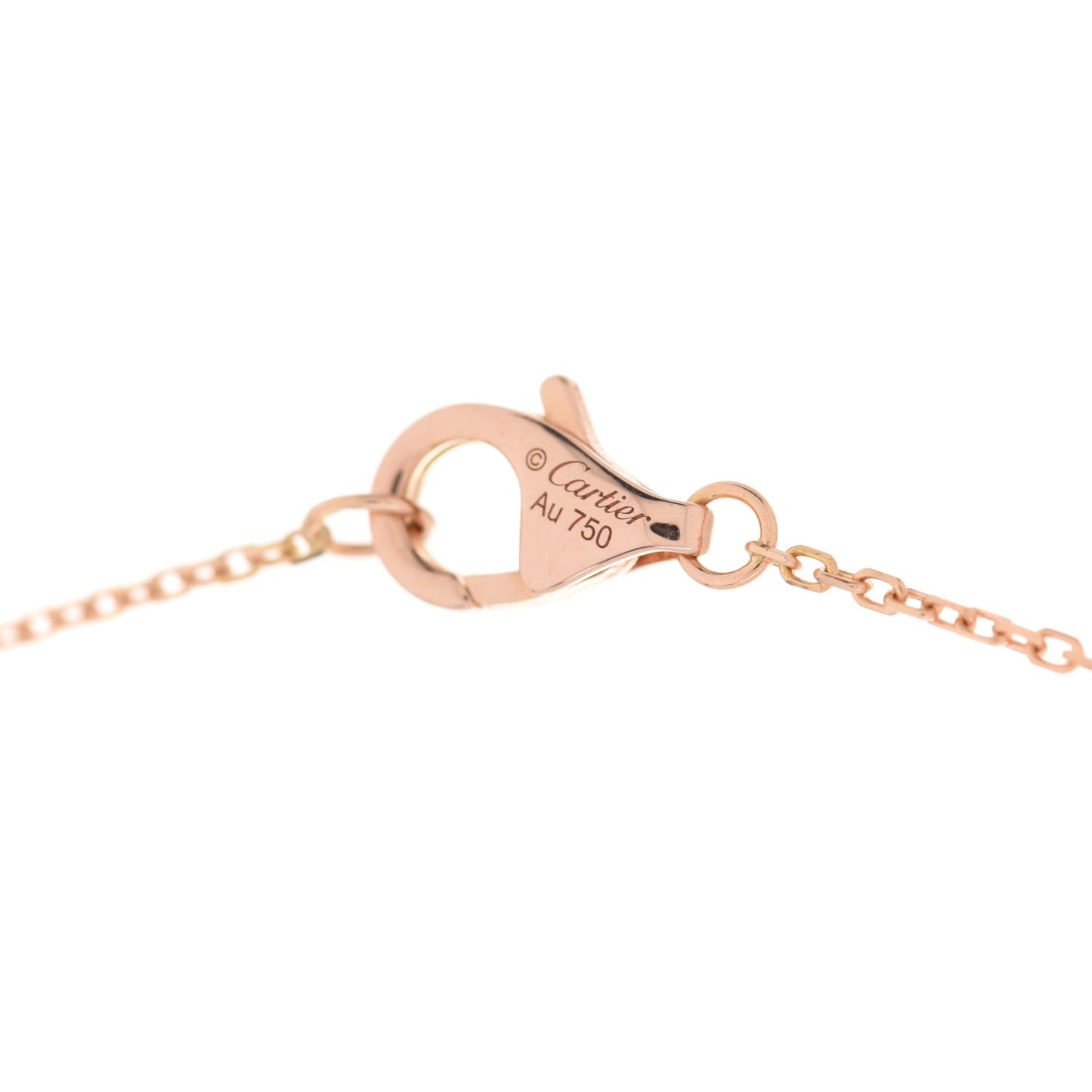 18K Pink Gold Diamond Black Onyx XS Amulette de Cartier Pendant Necklace