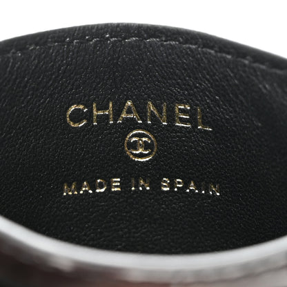 Chanel Calfskin Crocodile Embossed Crococo Card Holder Black 6 of 8