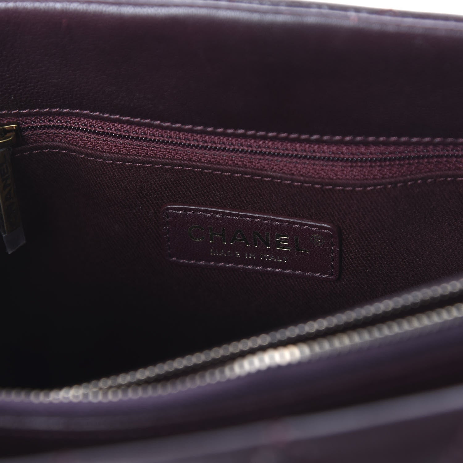 Chanel Shiny Sheepskin Quilted Large Trapezio Flap Dark Burgundy 8 of 11