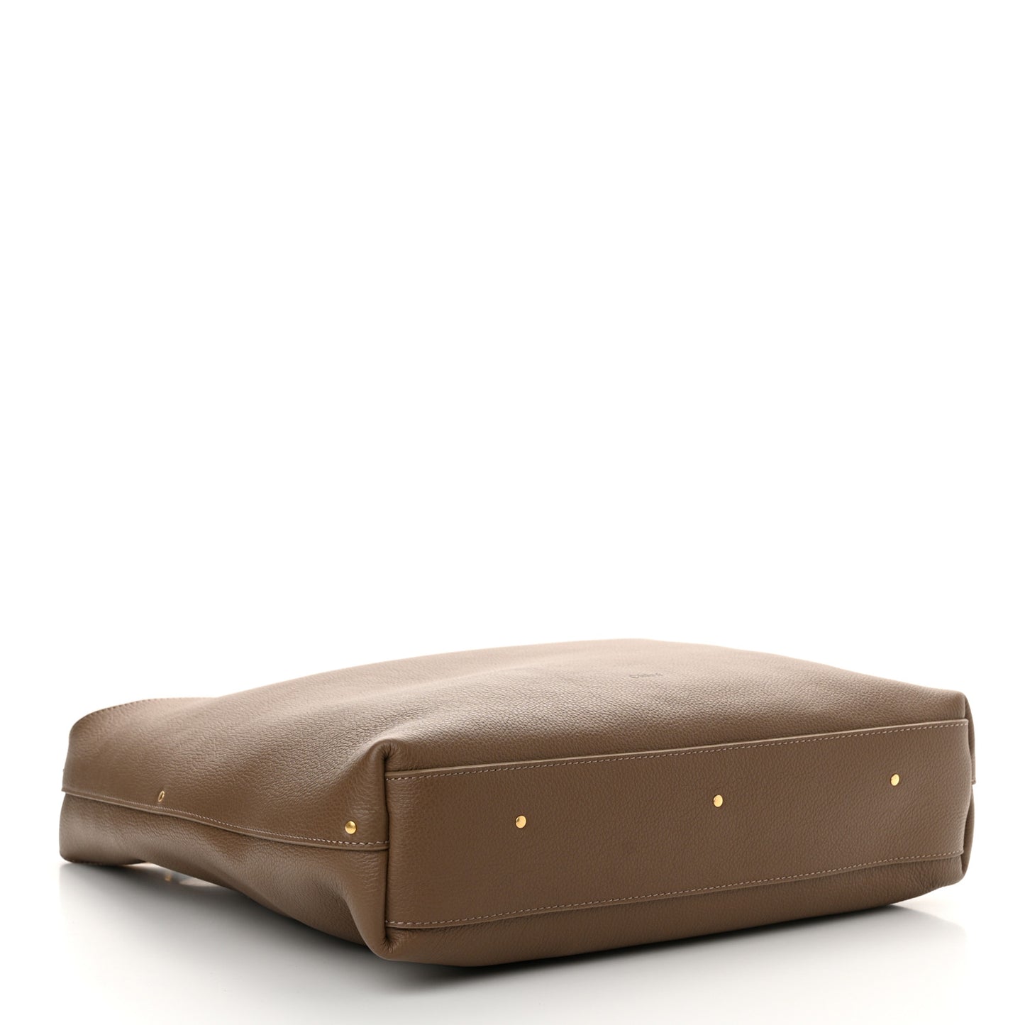 Grained Calfskin Marcie Hobo Tote Dark Nut