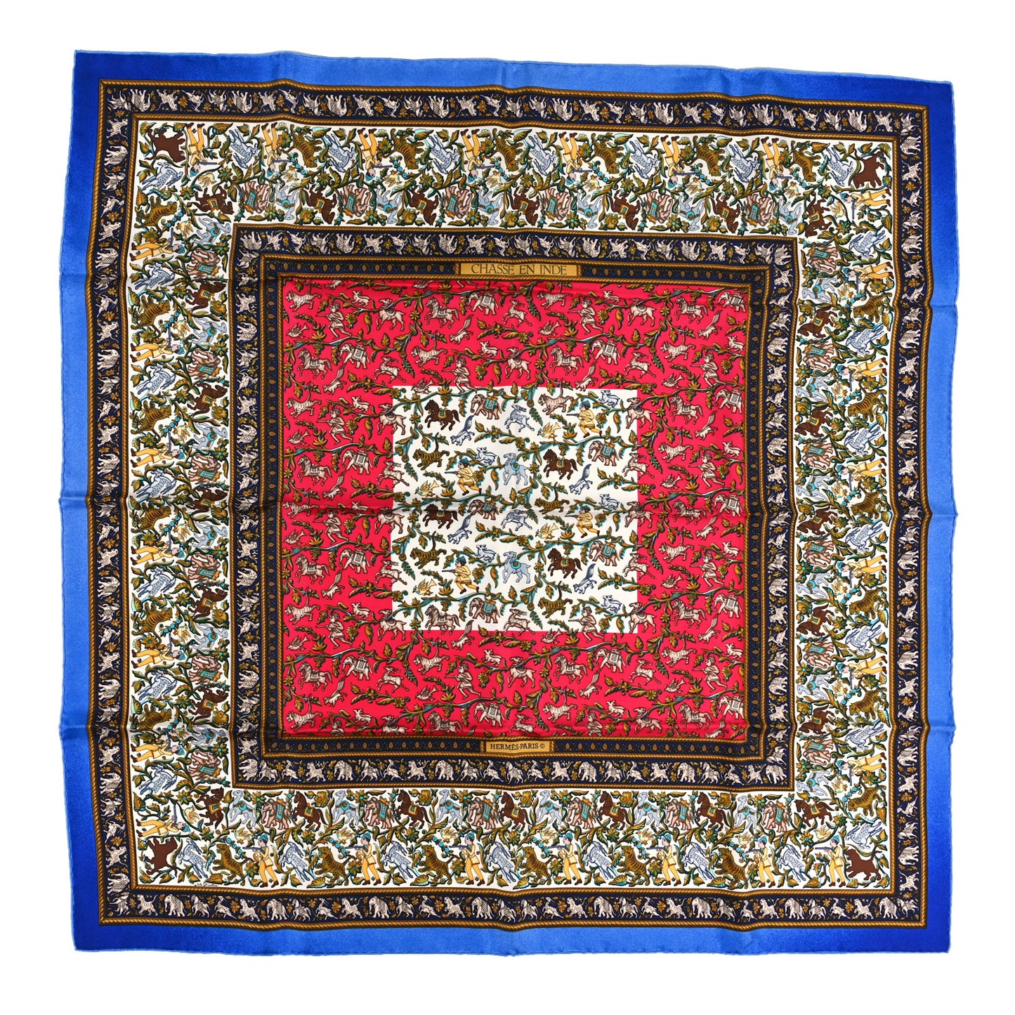 Silk Chasse En Inde Scarf 90