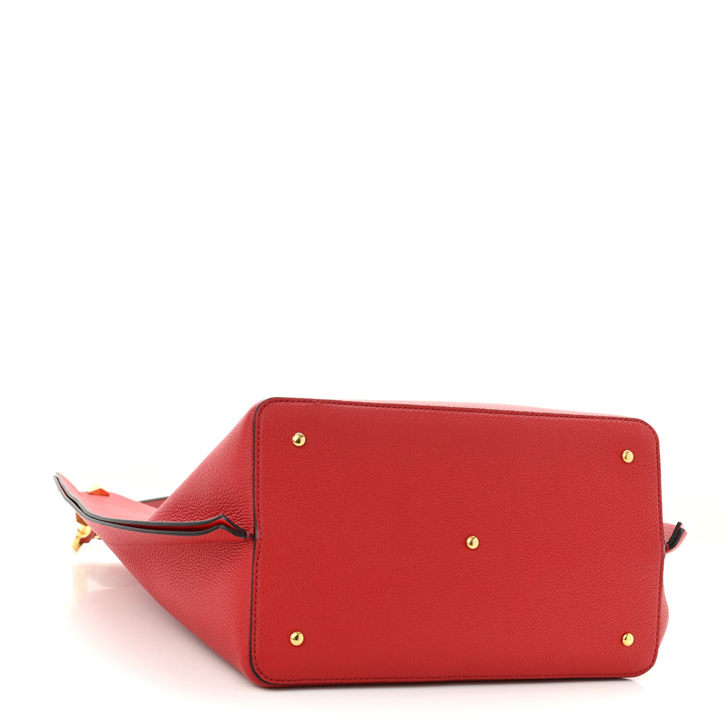Grainy Calfskin VLogo Escape Hobo Bag Rosso Valentino