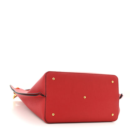 Valentino Garavani Grainy Calfskin VLogo Escape Hobo Bag Rosso Valentino 5 of 10