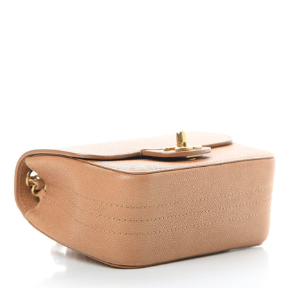 Chanel Grained Calfskin Mini Square Classic Pure Flap Brown 4 of 12