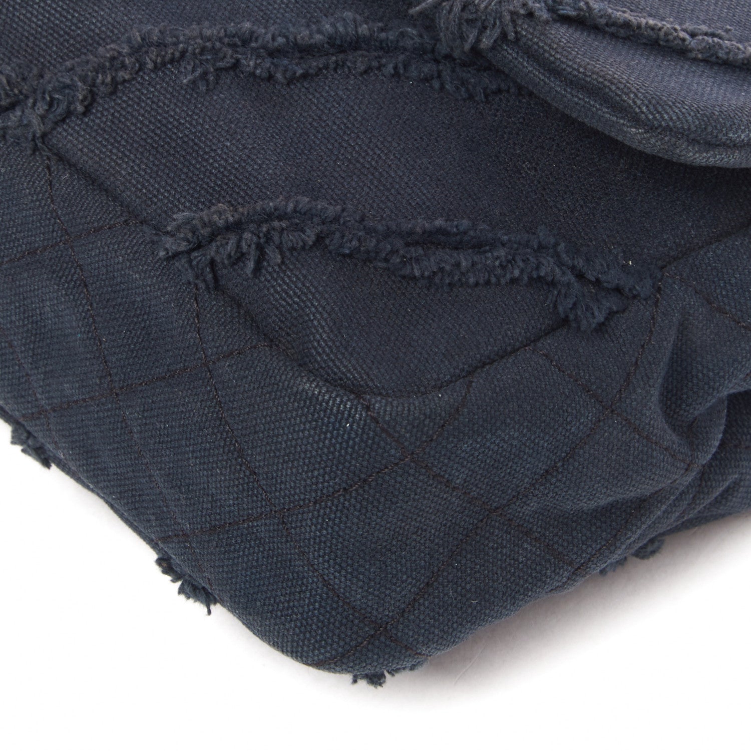 Chanel Canvas Chevron Cuba Patchwork Medium Single Flap Navy 5 of 9