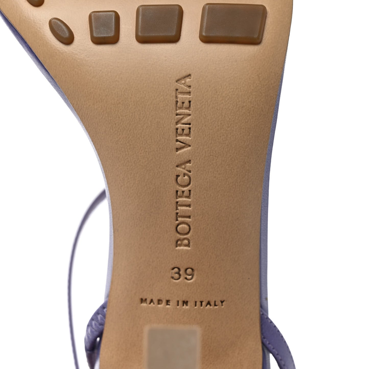 Lambskin Studded Stretch Multi Strap 90mm Sandals 39 Lavender