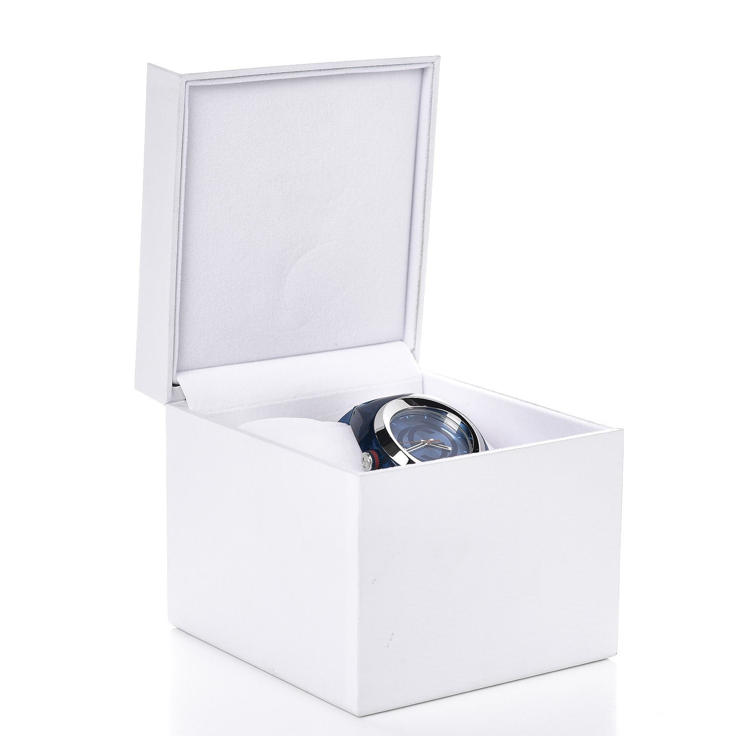 Gucci Stainless Steel Rubber 46mm Sync Web Quartz Watch Blue 7 of 7
