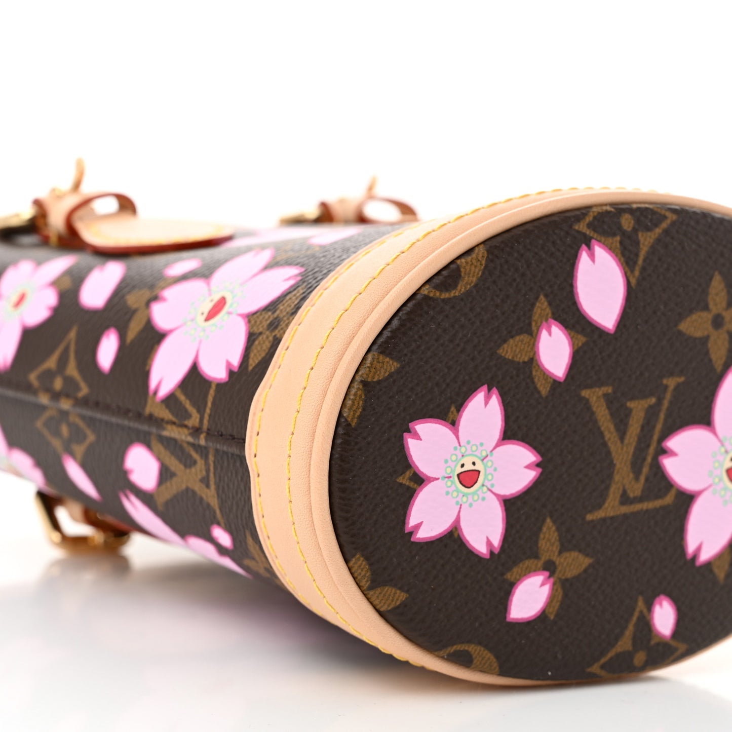 LV X TM Monogram Cherry Blossom Nano Bucket Sakura Brown
