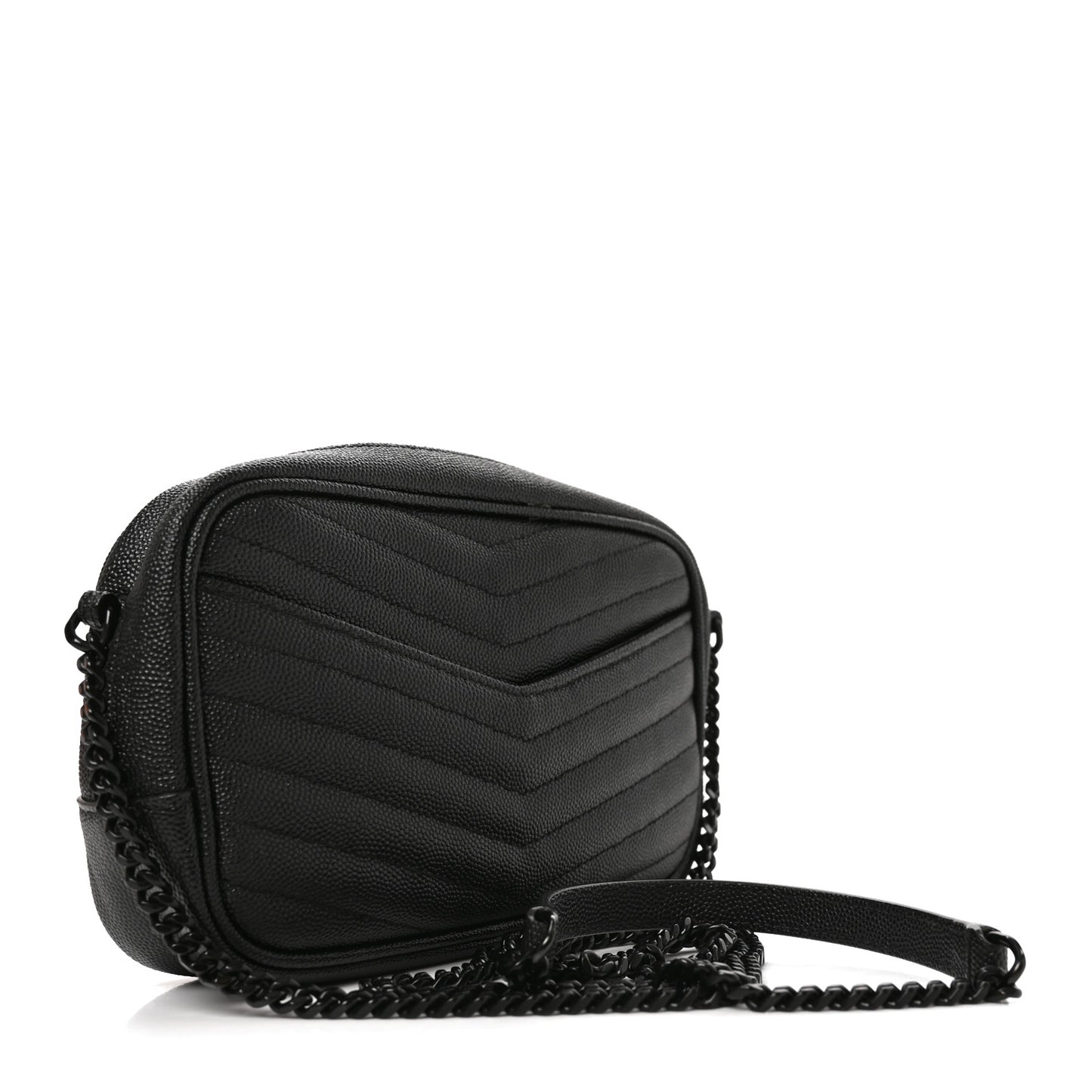 Grain De Poudre Matelasse Monochrome Monogram Mini Lou Camera Bag Black
