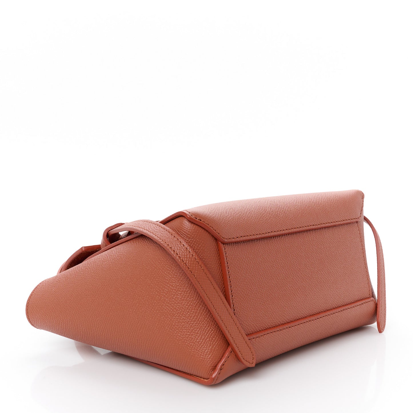Grained Calfskin Nano Belt Bag Terracotta