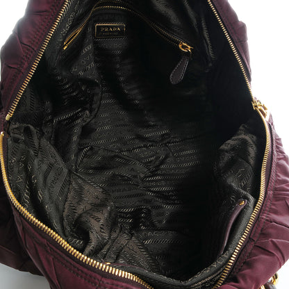 Prada Tessuto Nylon Chevron Catena Bag Prugna 7 of 9