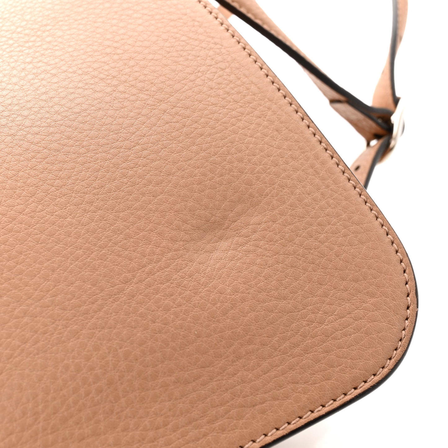 Cellarius Calfskin Medium Bamboo Daily Flap Shoulder Bag Camelia