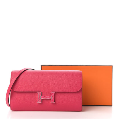 Hermes Epsom Lizard Constance Wallet To Go Rose Mexico 10 of 10