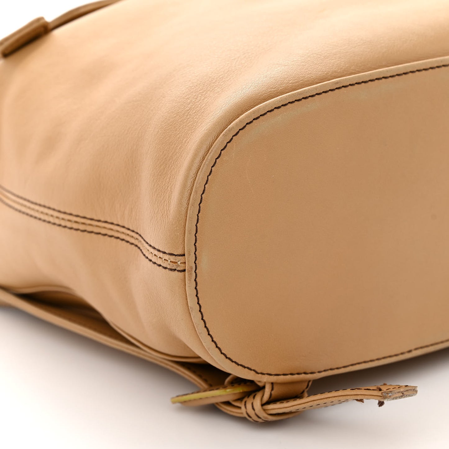 Lambskin CC Drawstring Backpack Beige