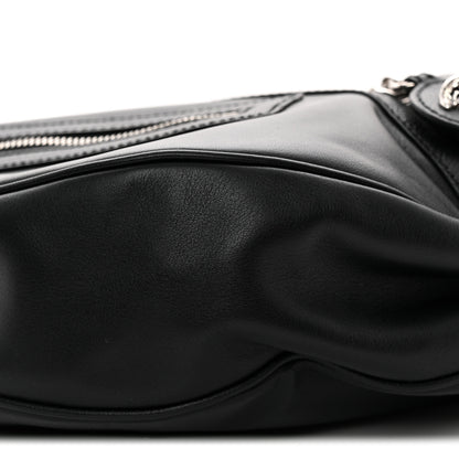 Versace Calfskin Small Repeat Zip Hobo Black 7 of 10