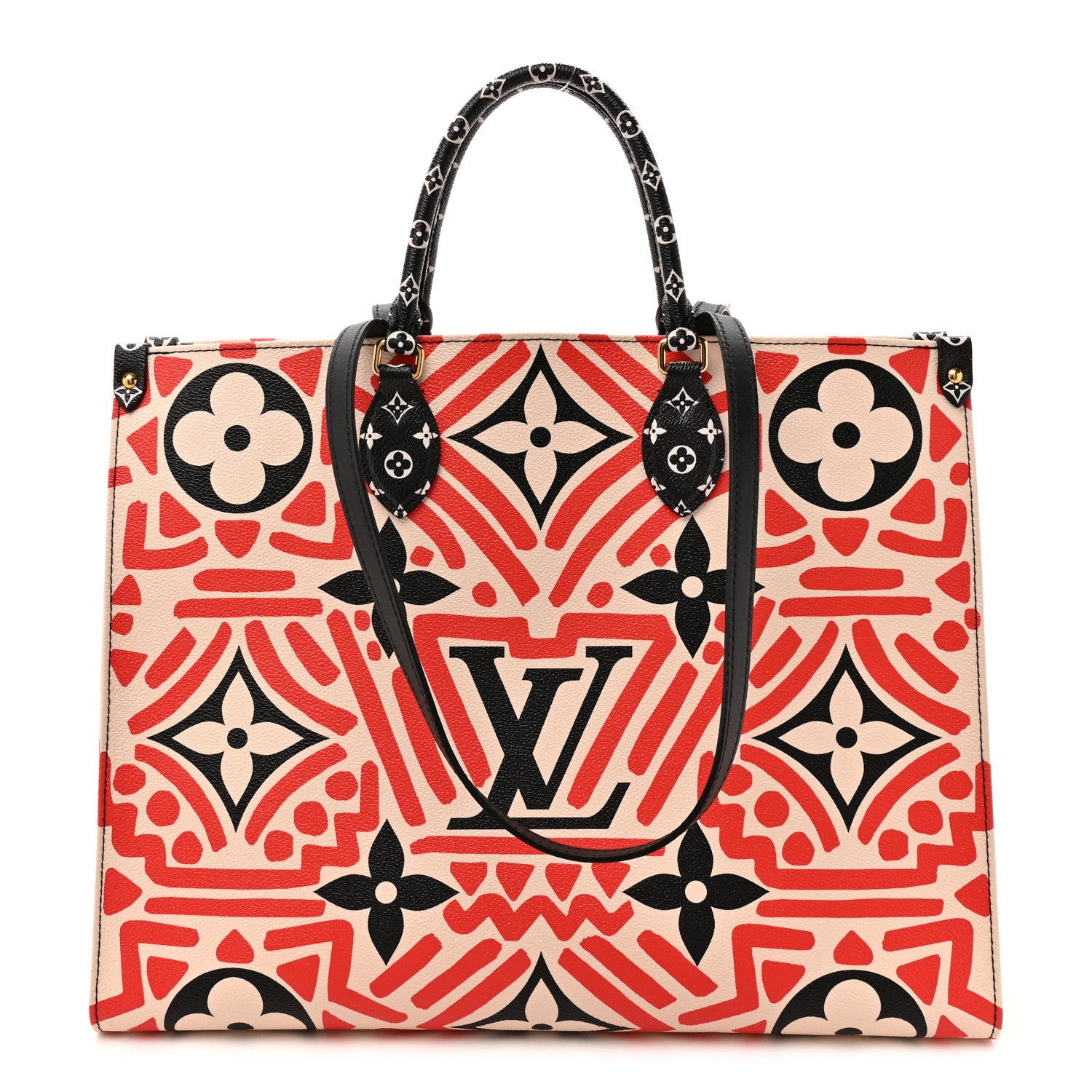Louis Vuitton Monogram Giant Crafty Onthego GM Creme Rouge Black 1 of 11