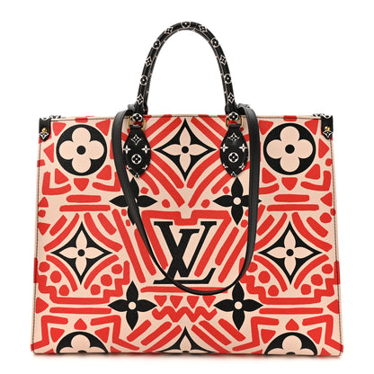 Louis Vuitton Monogram Giant Crafty Onthego GM Creme Rouge Black 1 of 11