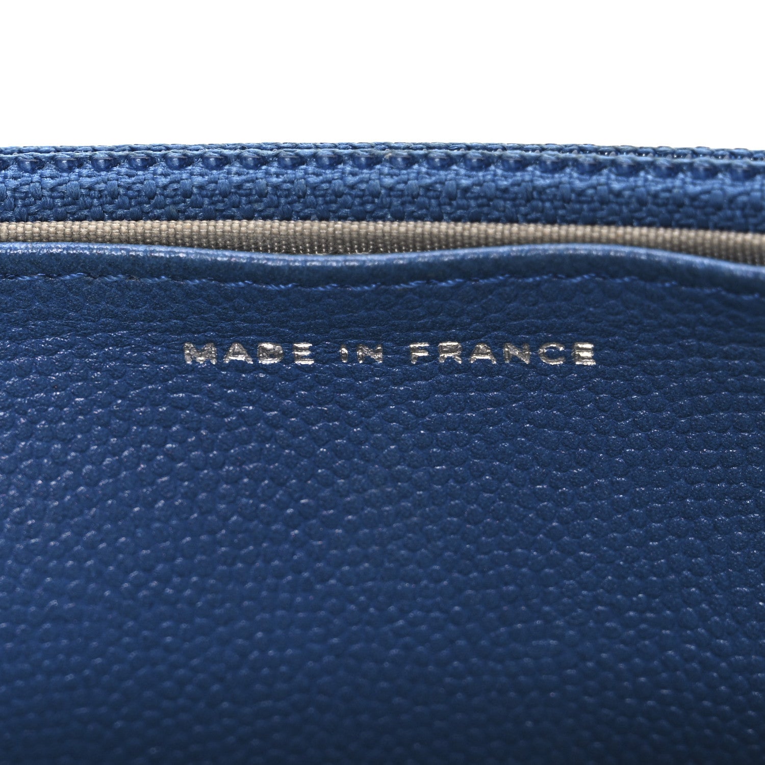 Chanel Caviar Sevruga Wallet on Chain WOC Blue 7 of 11