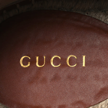 Gucci Raffia Harness Calfskin Interlocking G Adela Espadrilles 41 Palmi Naturale Harness Brown 9 of 11