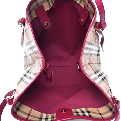Burberry Haymarket Check Small Canterbury Tote Bright Rhubarb Pink 5 of 10