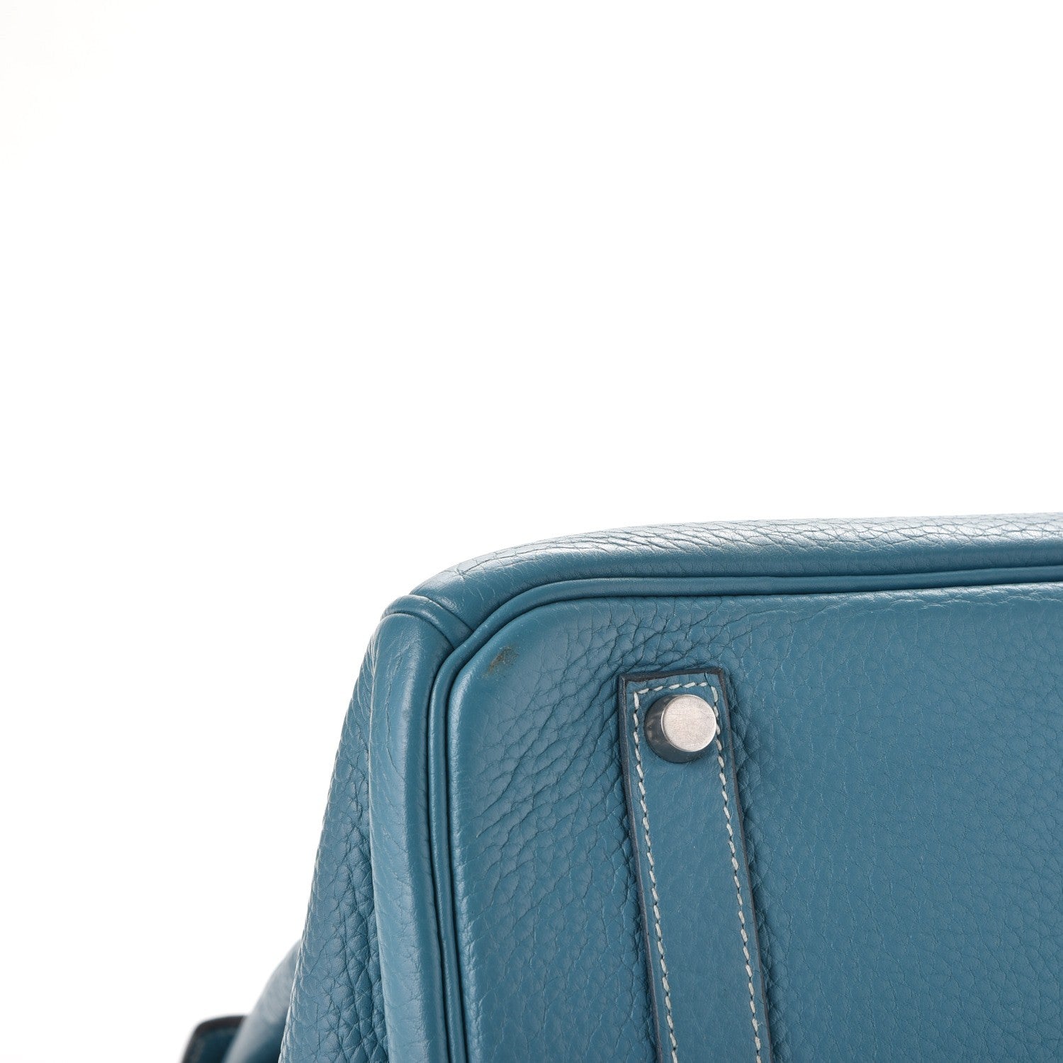 Hermes Taurillon Clemence Birkin 35 Blue Jean 37 of 40