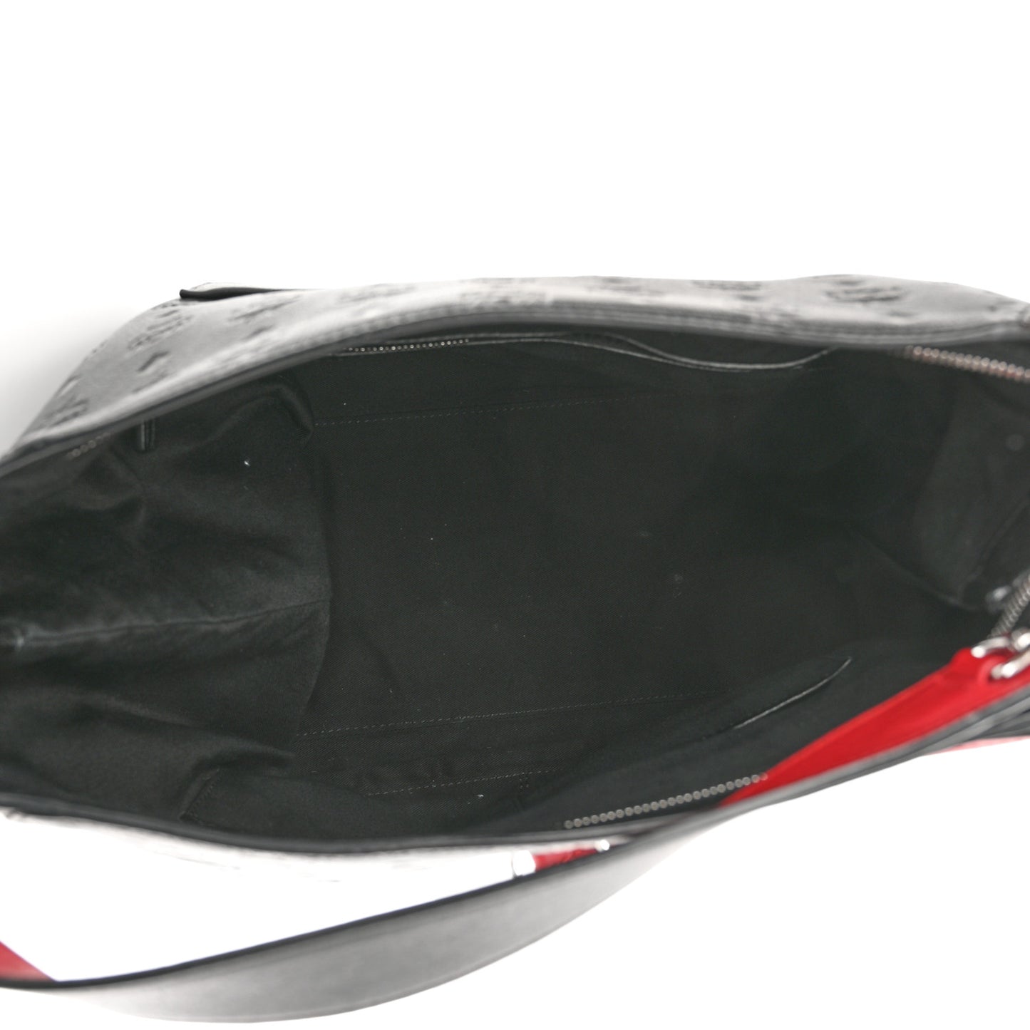 Calfskin Ottomar Monogram Large Klara Hobo Black Red