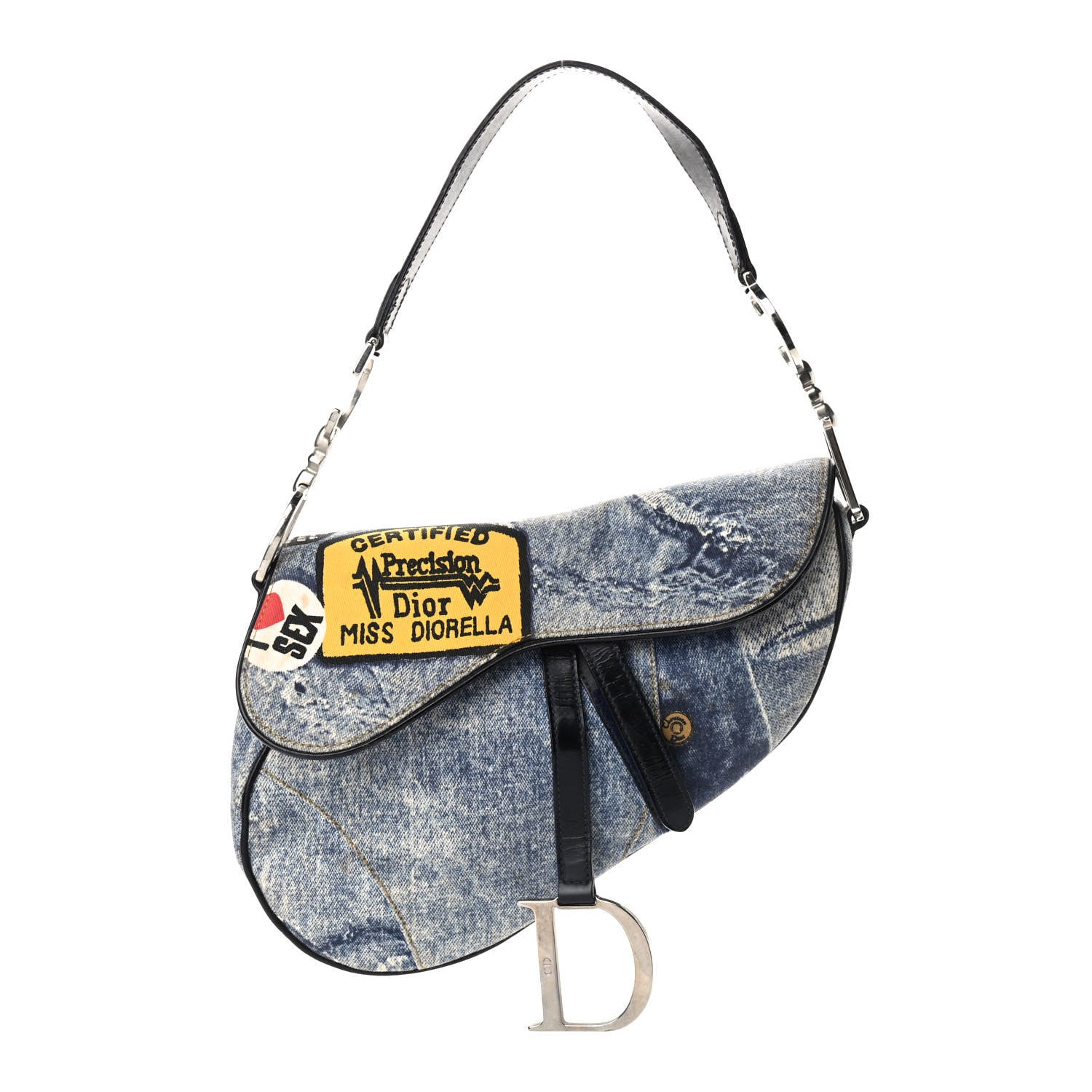 Christian Dior Denim Miss Diorella Saddle Bag 1 of 9