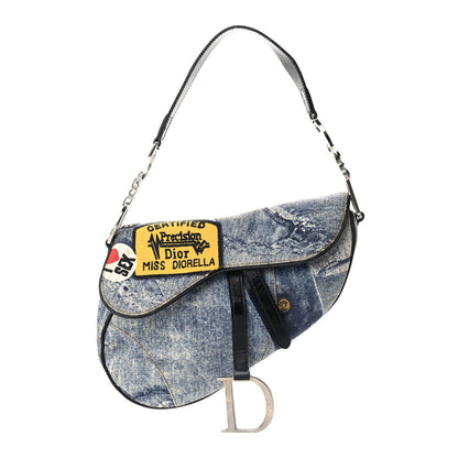 Christian Dior Denim Miss Diorella Saddle Bag 1 of 9