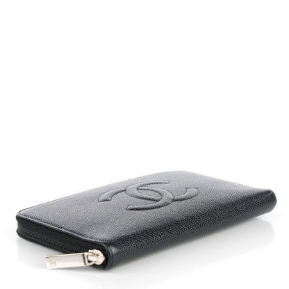 Chanel Caviar Large Timeless CC Zip Around Wallet Black 4 of 8